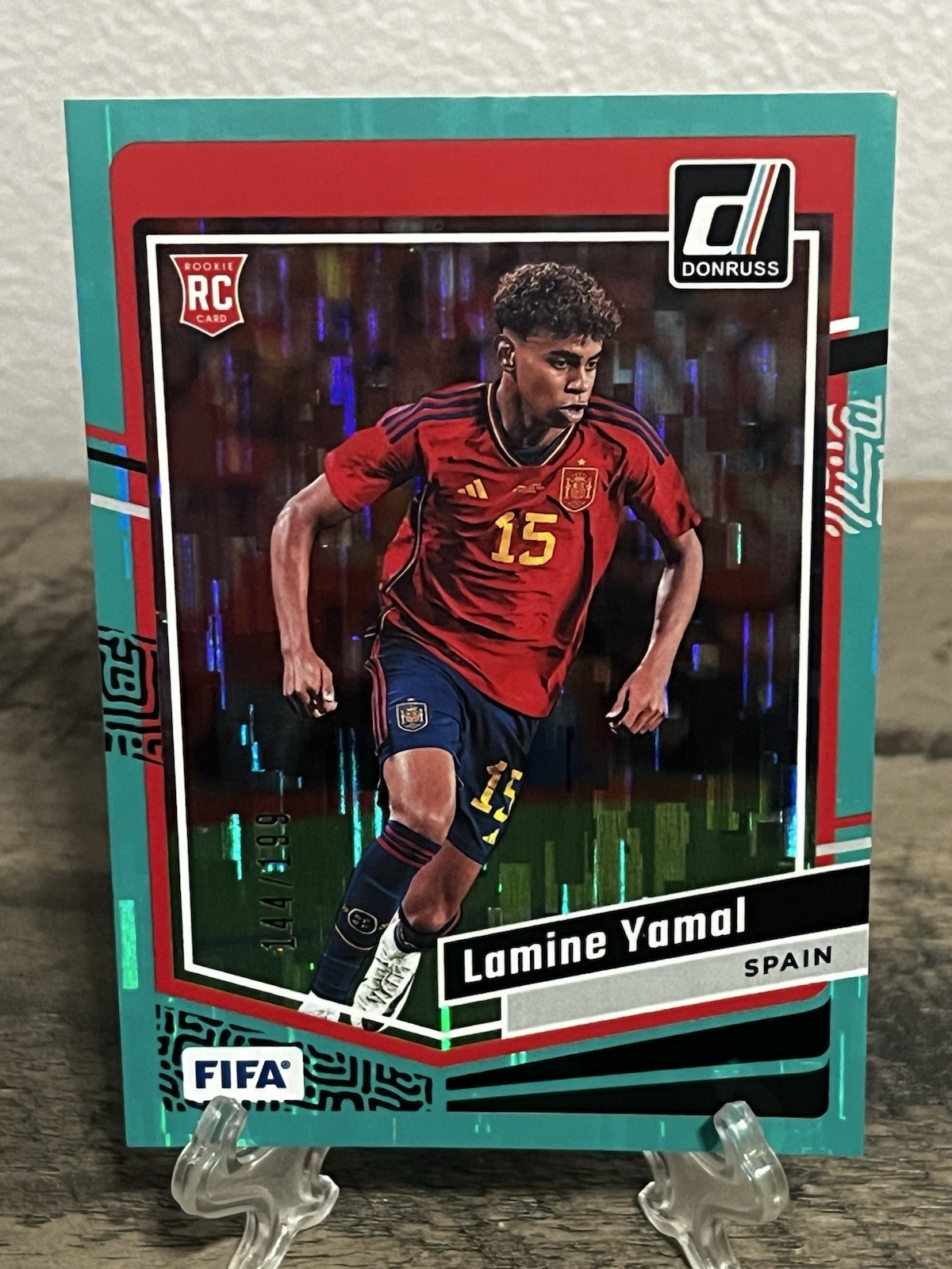 2023-24 Panini Donruss FIFA Lamine Yamal #54 Teal /199 Spain RC