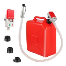 "Fuel Transfer Pump with Auto Stop, 3.2 GPM, Long Hose  3 Tank Adapters"
