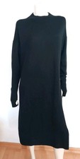 COS Maxi Strick Kleid schwarz seitl Schlitze 100% Wolle S- oversize 36/38/40