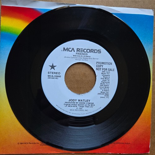 JODY WATLEY Friends DJ PROMO 45 7" R&B SOUL Record Vinyl MCA Records