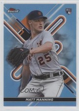 2022 Topps Finest Sky Blue Refractor 262/300 Matt Manning #6 0us8