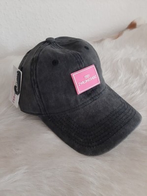 Zwillingsherz   Basecap - Cap - Kappe - Schwarz mit Patch in Pink