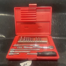 Snap-on 1/4” Drive  Deep General Service Set W/PB24 Case 9/16-3/16 VINTAGE