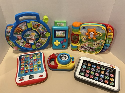 Lot Of 6 V-tech & Fisher-Price & Other Educational Battery Operated Toys WORKS!!