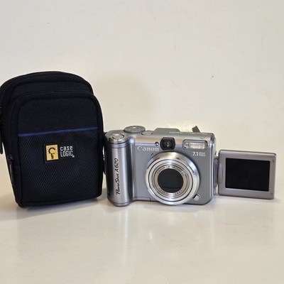 Canon PowerShot A620 7.1 MP Digital Camera Silver 4x Zoom w/ Case