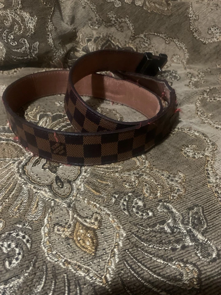 Cinturón para hombre Louis Vuitton 40 mm rojo/marrón Foto 3 de 4