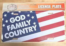 God Family Country Metal License Plate Nwt God Family Country Metal License Plate Nwt