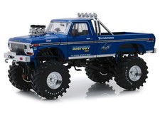 1974 FORD F-250 48" TIRE MONSTER TRUCK "BIGFOOT #1" BLUE 1:18 SCALE GREENLIGHT