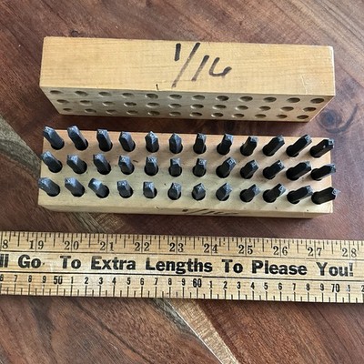 Gruv-Grip Letters Numbers Steel Stamps Set 36 Pc Alphabet A-Z 1/16'' Letters USA