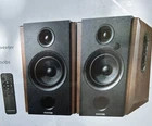 SANYUN 40W Bookshelf Speakers with Remote Control - Optical, RCA, 3.5mm Inputs