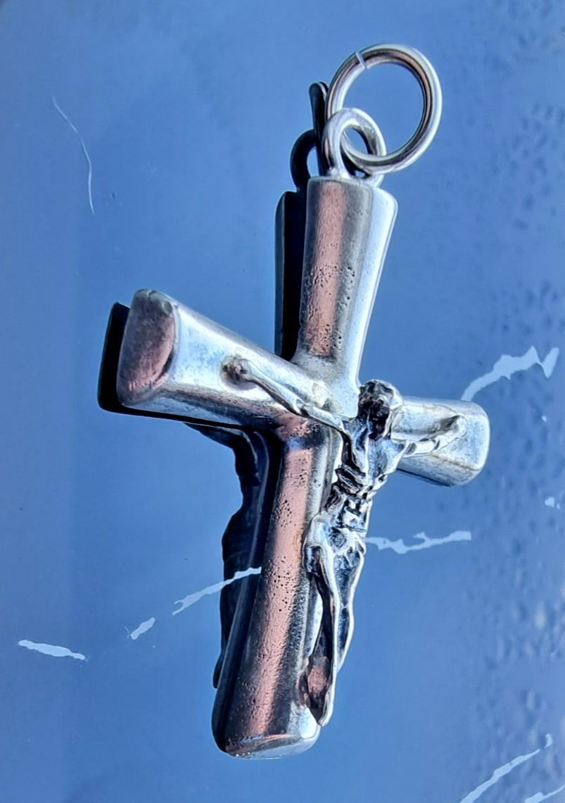 VINTAGE CLASSIC  SOLID 925 STELING SILVER JESUS C… - image 3