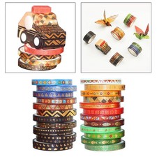 26 Rolls Washi Tape Set, 5MM Wide Gold Thin Decorative