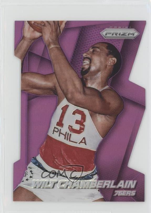 2014-15 Panini Prizm Purple Die-Cut Prizm 92/139 Wilt Chamberlain #220 HOF r1i