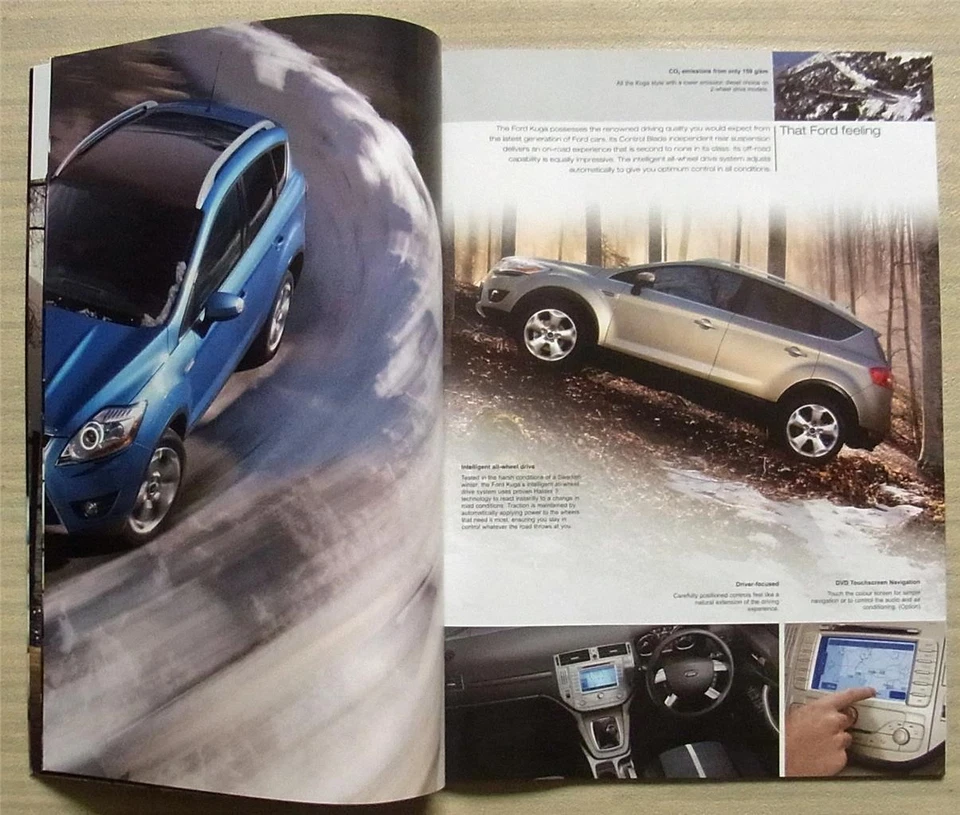 FORD Kuga Zetec & Titanium Car Sales Brochure Aug 2009 Ref FA1533/3 - Image 3 of 4