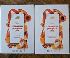 2 Pack Dove Limited Edition Cinnamon Pumpkin Pie Beauty Bar Soap 5 OZ EA