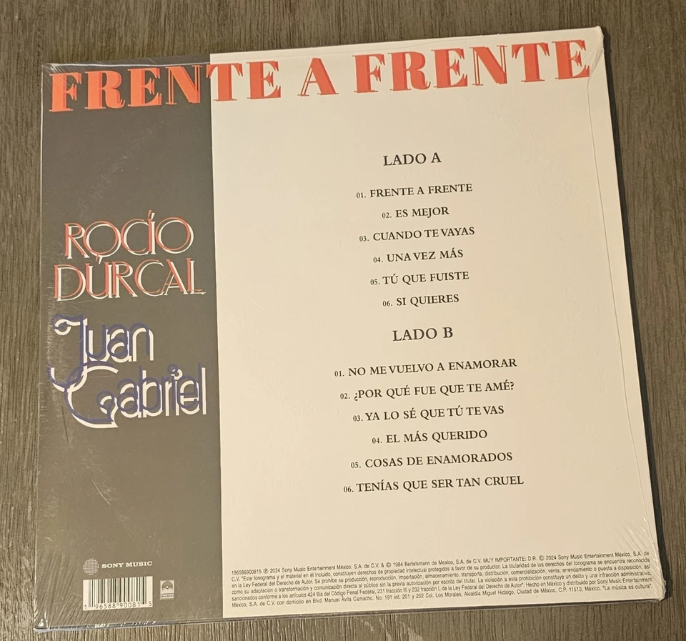 Rocio Durcal y Juan Gabriel - Frente a Frente Vinyl LP Nuevo Envio Gratis USA - Image 2 of 2