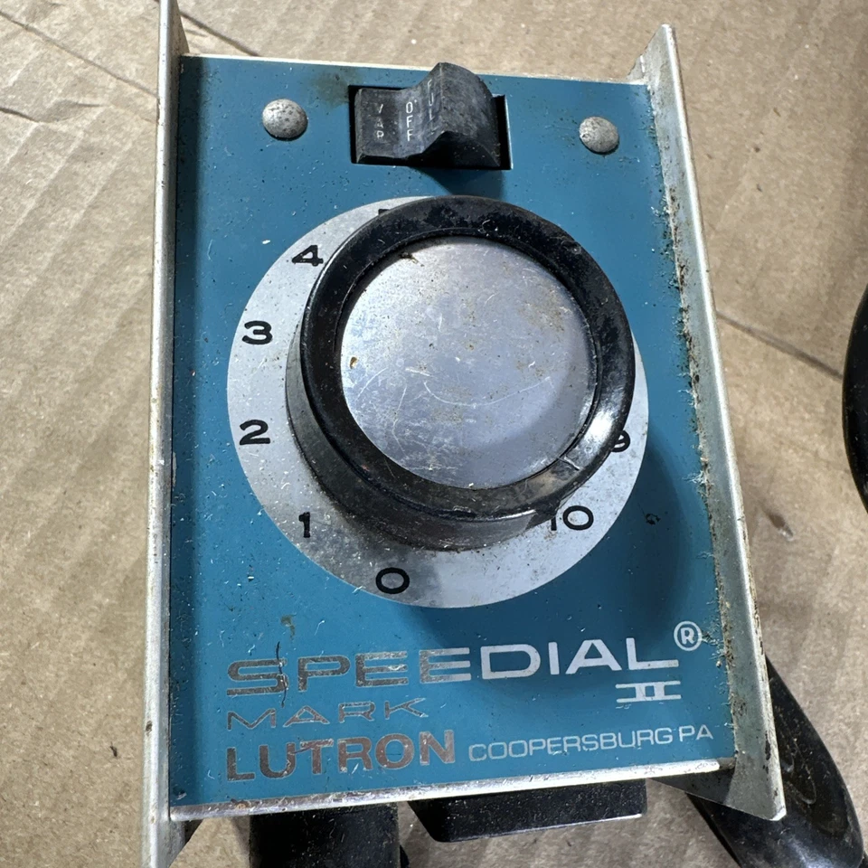 Lutron Electronics Speedial Mark 2 Variable Speed Controller Made In USA Vintage - Image 2 of 4