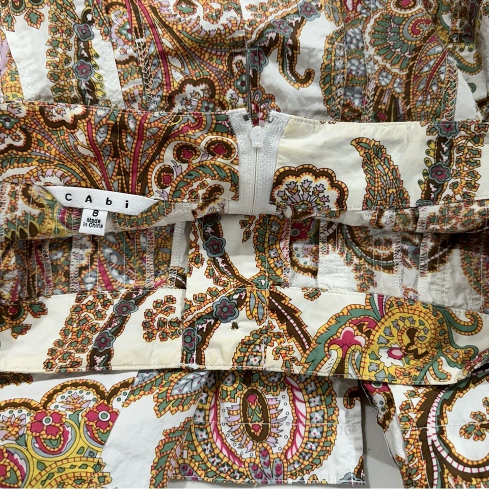 Falda midi completa CAbi para mujer 8 estampado cachemir occidental chic boho vaquera sureña Foto 4 de 4