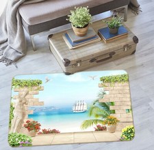 3D Balcony Tree NAO1217 Game Rug Mat Elegant Photo Carpet Mat Fay