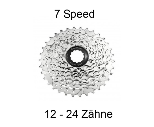 Sun Race Ritzel, Steckritzel, Zahnkranz 7 fach Schraub : 12 - 24 Zähne