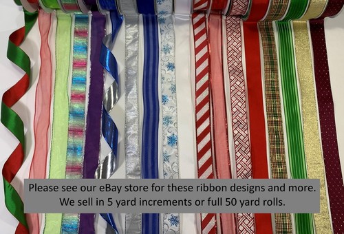 Kirkland Wire Edge Ribbon 5Yards Snowmen Frosty Christmas Decorate Bow Gift 2.5" - Picture 15 of 24