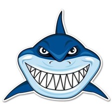 Shark Teeth Car Vinyl Sticker - SELECT SIZE