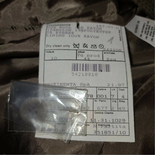 NWT $1440 GIORGIO ARMANI 10 Brown Wool Mélange Double-Breasted Designer Jacket N - Picture 12 of 13