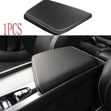 For Volvo XC60 2018-23 Black Leather Central Console Armrest Box Cover Trim 1pcs