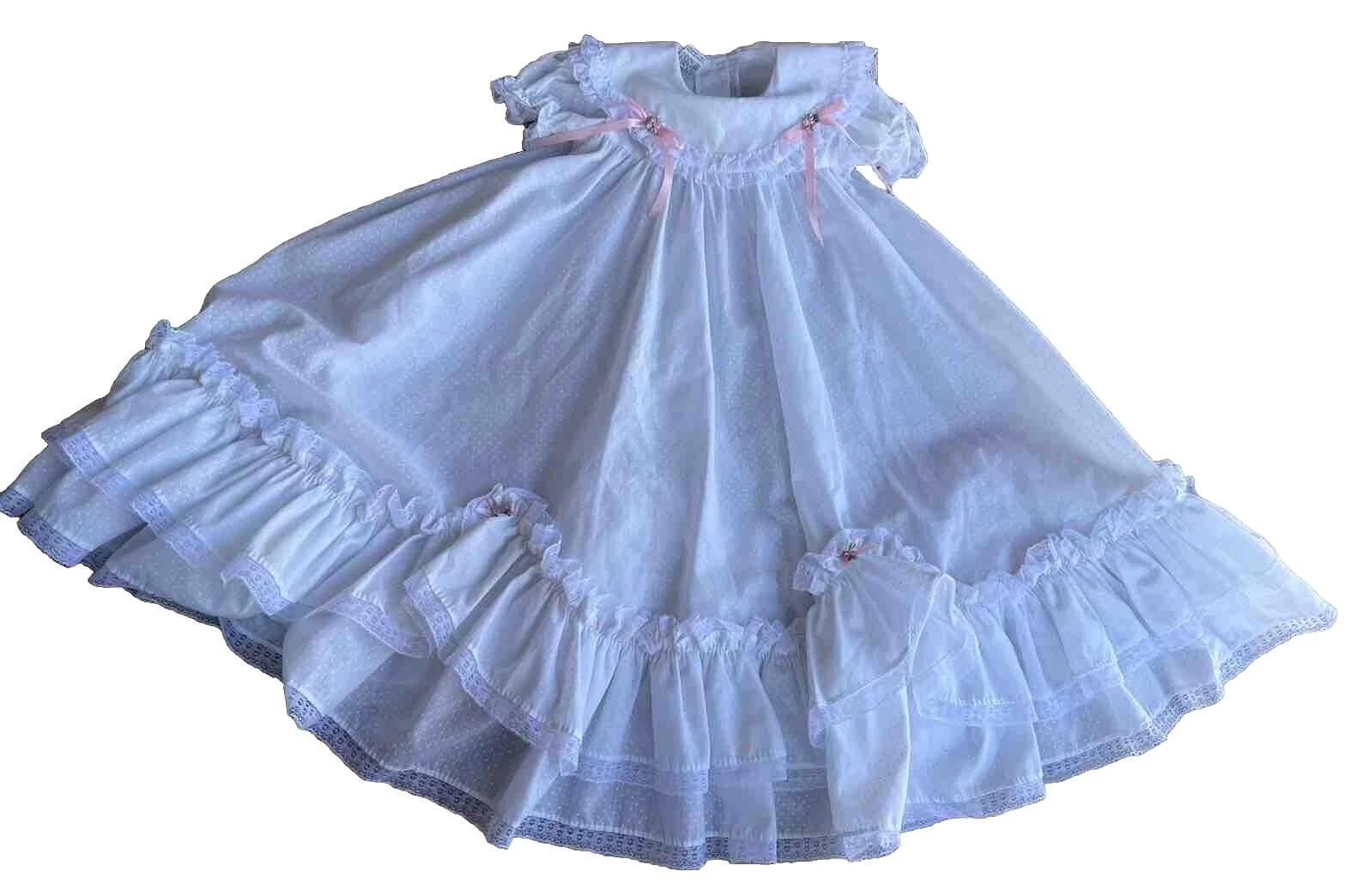 3-6 Months White Vintage Dresses for Girls