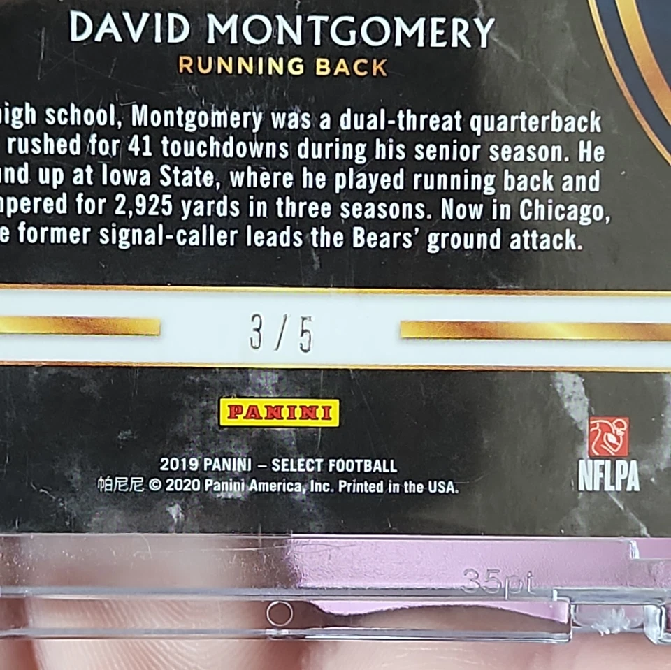 2019 Select David Montgomery Rookie Selctions Green / 5 - Image 3 of 3