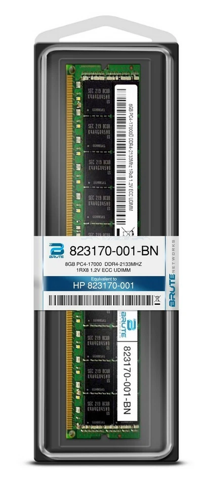 823170-001 - HP Compatible 8GB PC4-17000 DDR4-2133Mhz 1Rx8 1.2v ECC UDIMM - Image 3 of 3