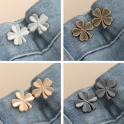4Pcs Tighten Waist Button for Skirt Pant Jeans Adjustable Button Waist Clip Pin - Picture 12 of 22