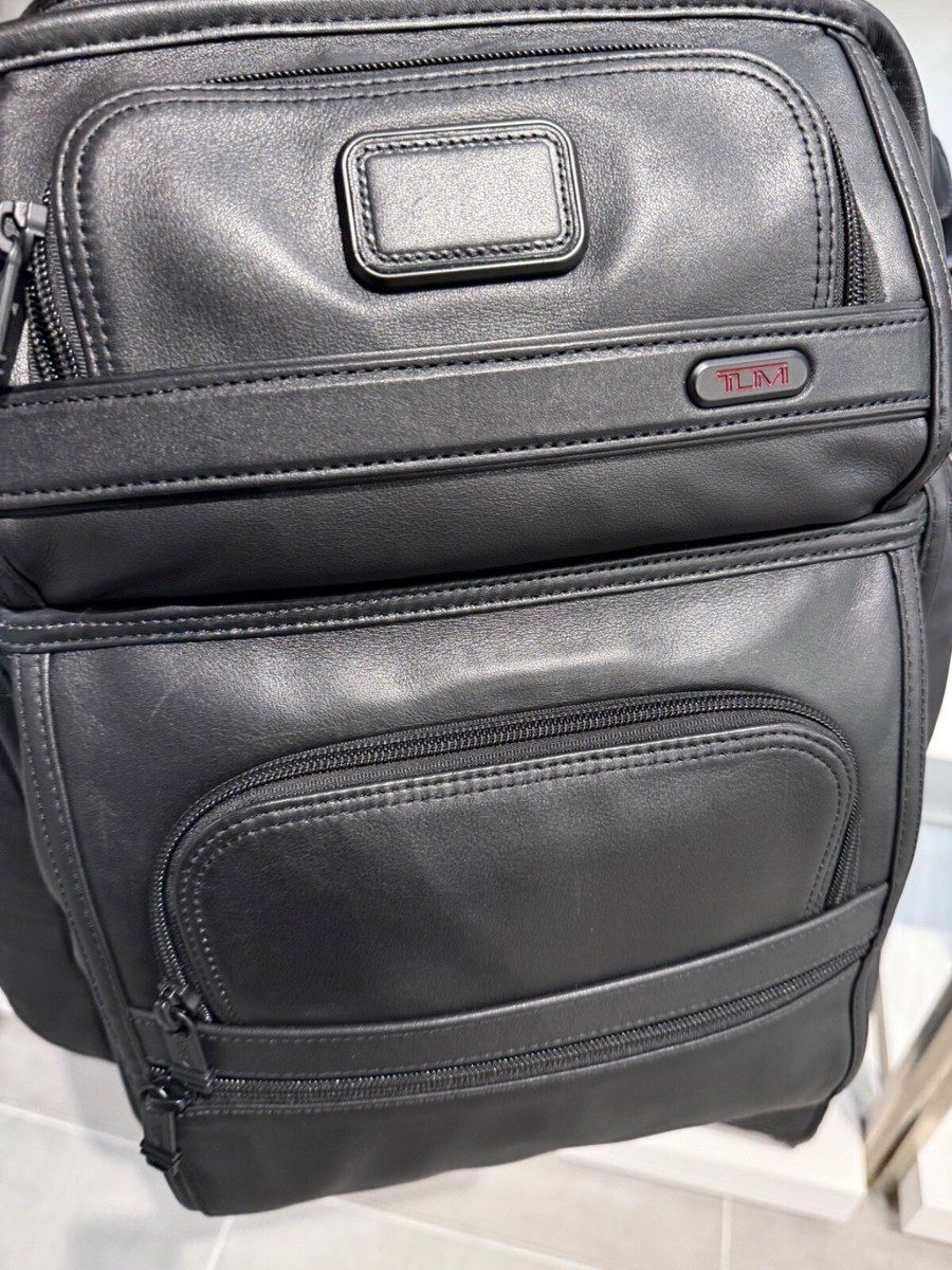 Tumi Black Leather Back Pack for sale online | eBay