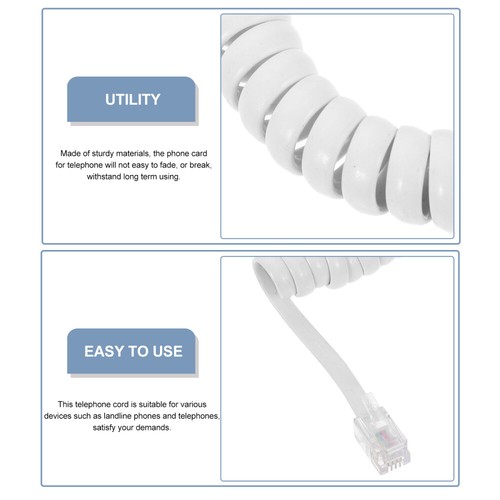 2pcs Telephone Cords Phone Cords Handset Cords Coiled Telephone Handset Cord - Zdjęcie 11 z 12