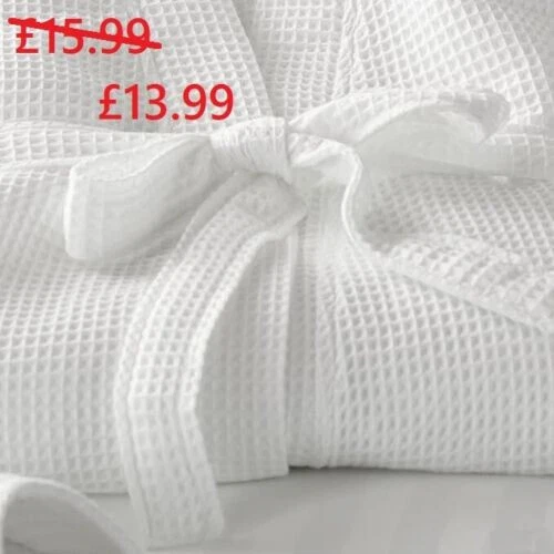 Robe de chambre unisexe 100% coton suprême gaufré peignoir de bain avec col châle