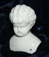 Antique China Doll Head Germany 1900 for replacement repair collage 3 1/2" -90mm