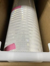 3M WHITE High Intensity Grade Prismatic REFLECTIVE SHEETING 24” x 1 Yard TAPE