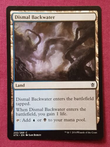 Magic The Gathering KHANS OF TARKIR DISMAL BACKWATER land card MTG - Picture 1 of 2