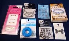 Jewelry Making Lot Assorted Mixed Kit Bundle Chains Metal Connectors Toggle Sets