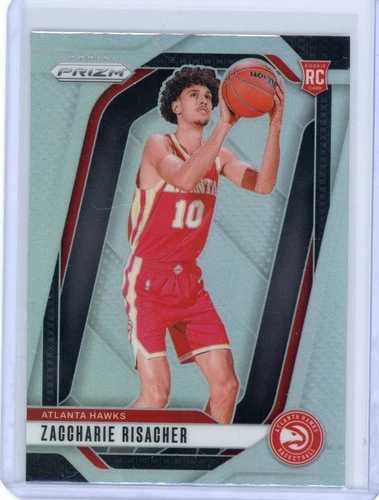 2024 Panini Prizm #265 Zaccharie Risacher Silver Prizm Rookie RC Hawks
