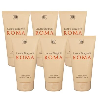Laura Biagiotti Roma 6 x 150 ml Bodylotion Körperlotion Body Lotion Set