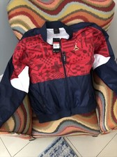 Air Jordan Full Zip Legacy Flight FIBA Jacket Blue Red NWT Size L Mens