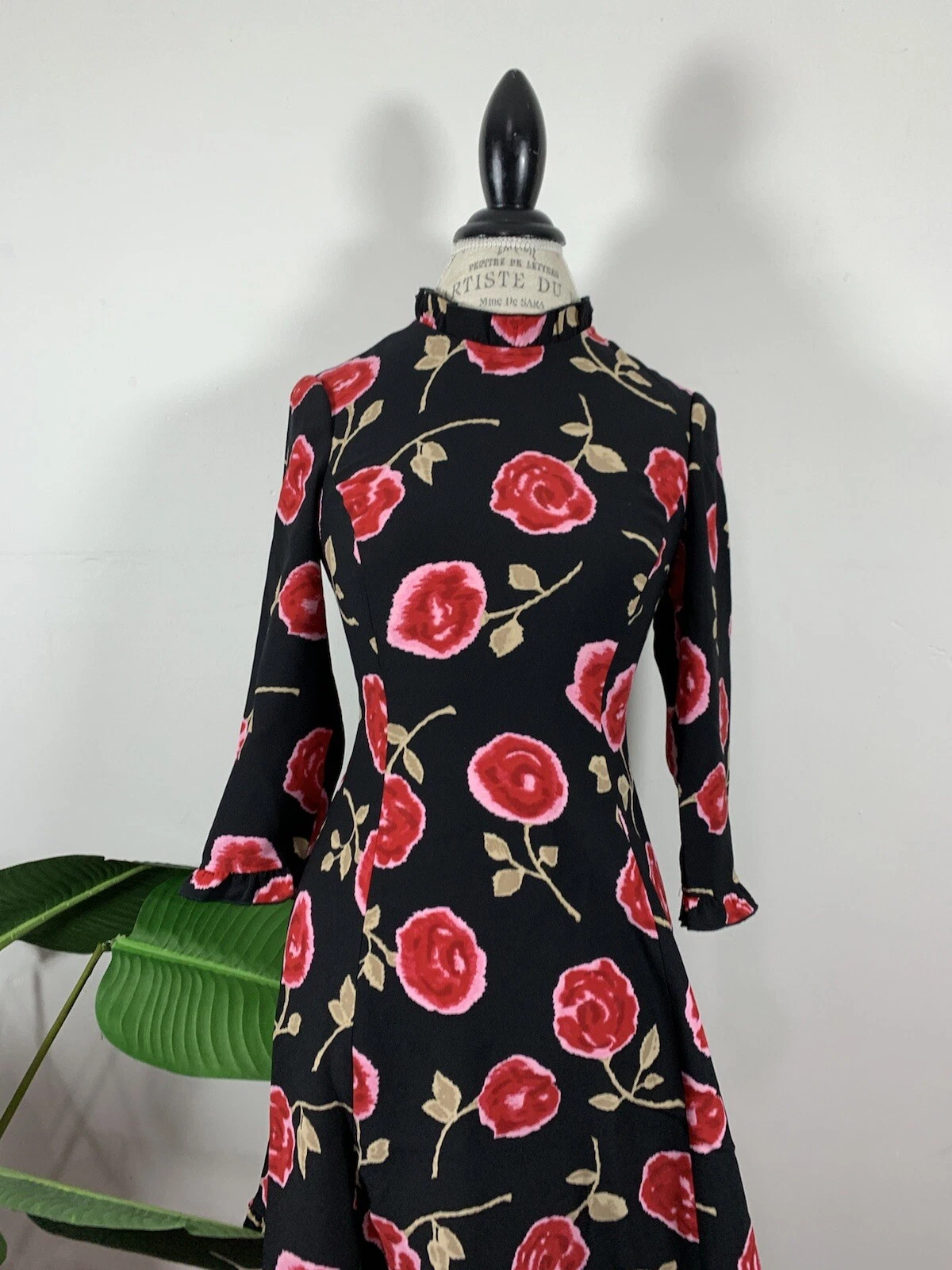 Abito rosa hazy Kate Spade abito floreale nero taglia 0