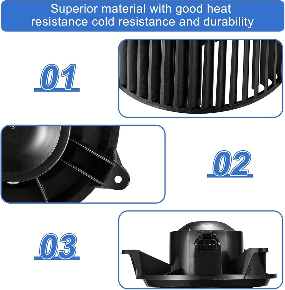 Motor soplador de aire acondicionado con jaula de ventilador para 04-15 Nissan Titan Armada 04-10 Infiniti QX56 Foto 4 de 4