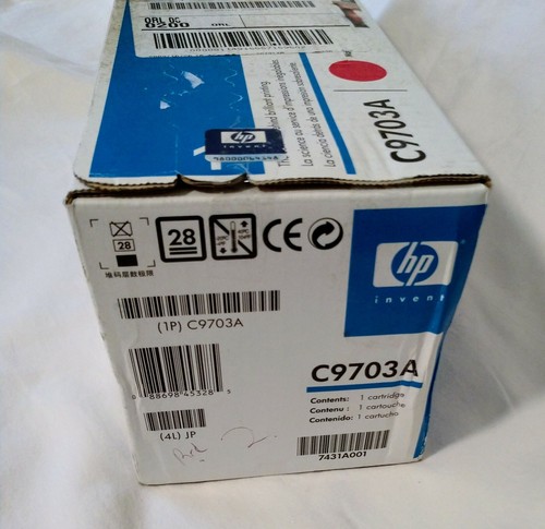 HP Color Laserjet (1500-2500) Druckerpatrone C9703A Magenta Factory Sealed 2009 - Bild 3 von 5