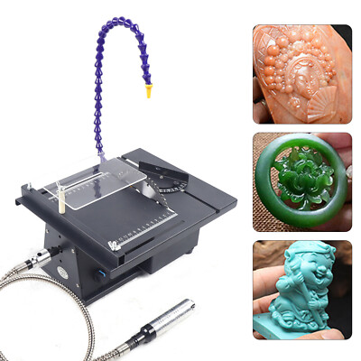 Table Saw Gem Jewelry Rock Bench Polishing Grinding Machine Lathe Polisher 110V.