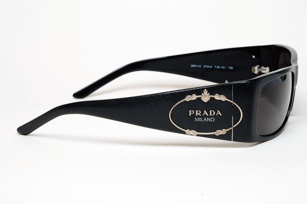 PRADA サングラス　SPR11J 7JS-1A1 Prada Sunglasses 2007 Vintage Black Saffiano Crest PR11HS SPR 11H