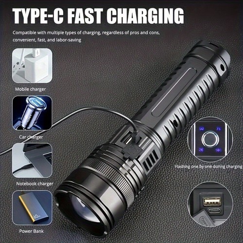Mini Home Strong Light Flashlight Purpose Long Range Portable Ultra Bright Smart - Picture 9 of 18