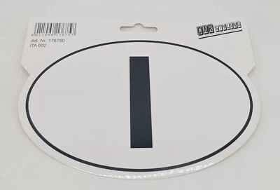 Aufkleber Sticker I-Schild groß weiß Italien Italia Italy 168x114 mm - Bild 1 von 2
