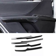 For Toyota Camry 21-22-2024 Carbon Fiber Inner Door Panel Bezel Cover Trim 4PCS